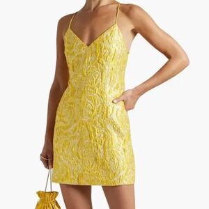 Alice + Olivia Tayla Cloqué-Jacquard Mini Dress Us 4